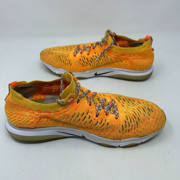 Nike Zoom Air Flyknit Streak 6 Men’s Size 9.5 Running Shoes Yellow Orange 902156 - Picture 7 of 10